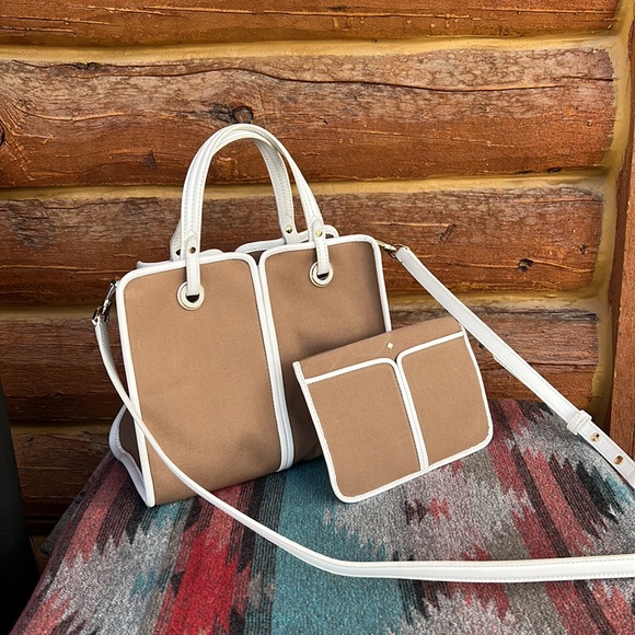 Kate Spade Medium Sam Canvas Satchel - Picture 1 of 9